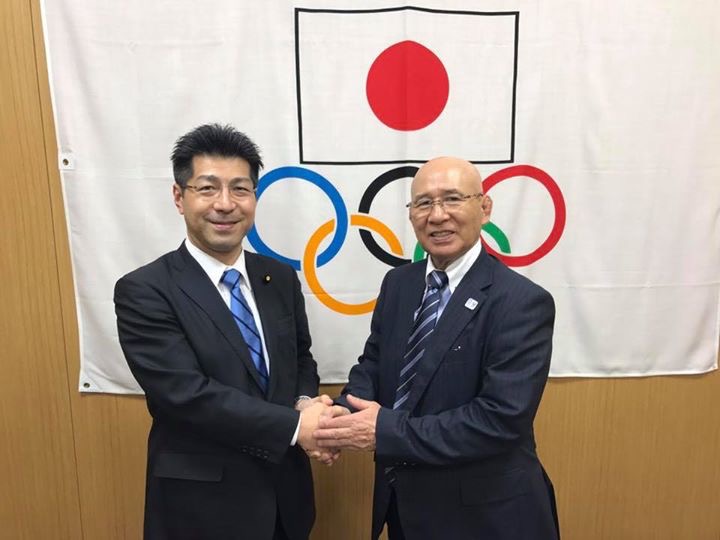 元日本レスリング協会会長、東京オリパラ組織委員会評議員の福田富昭さんがお迎え下さいました。