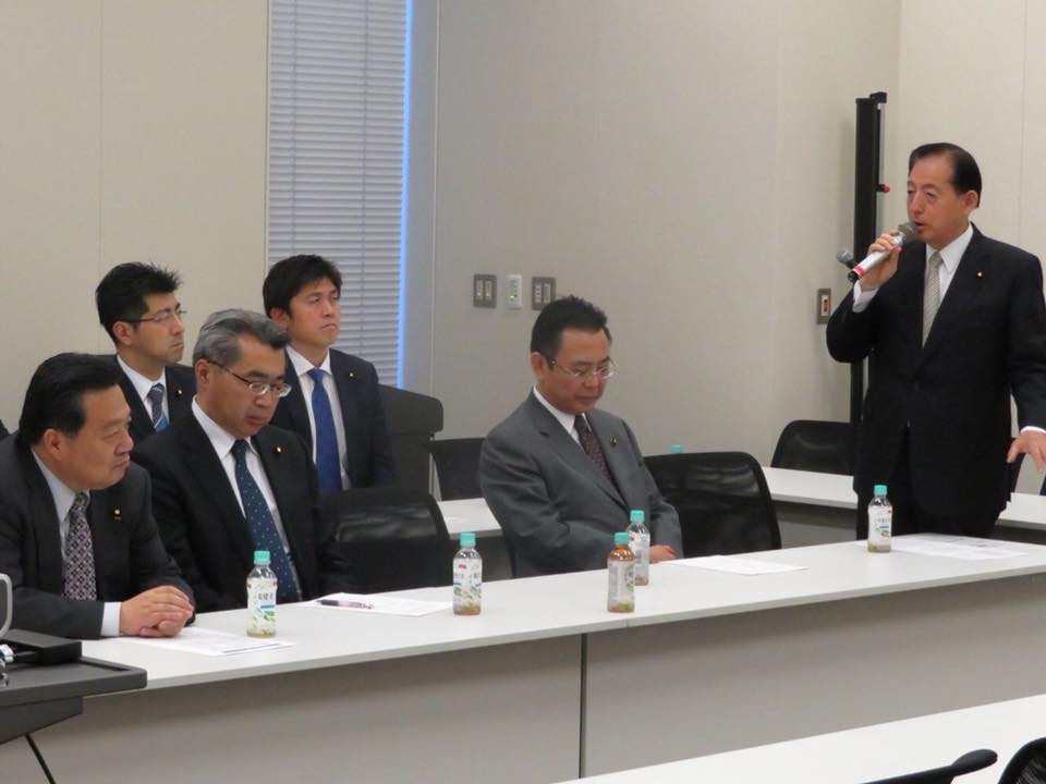 復興・防災部会・国土交通部会合同会議では太田昭宏議長からご挨拶