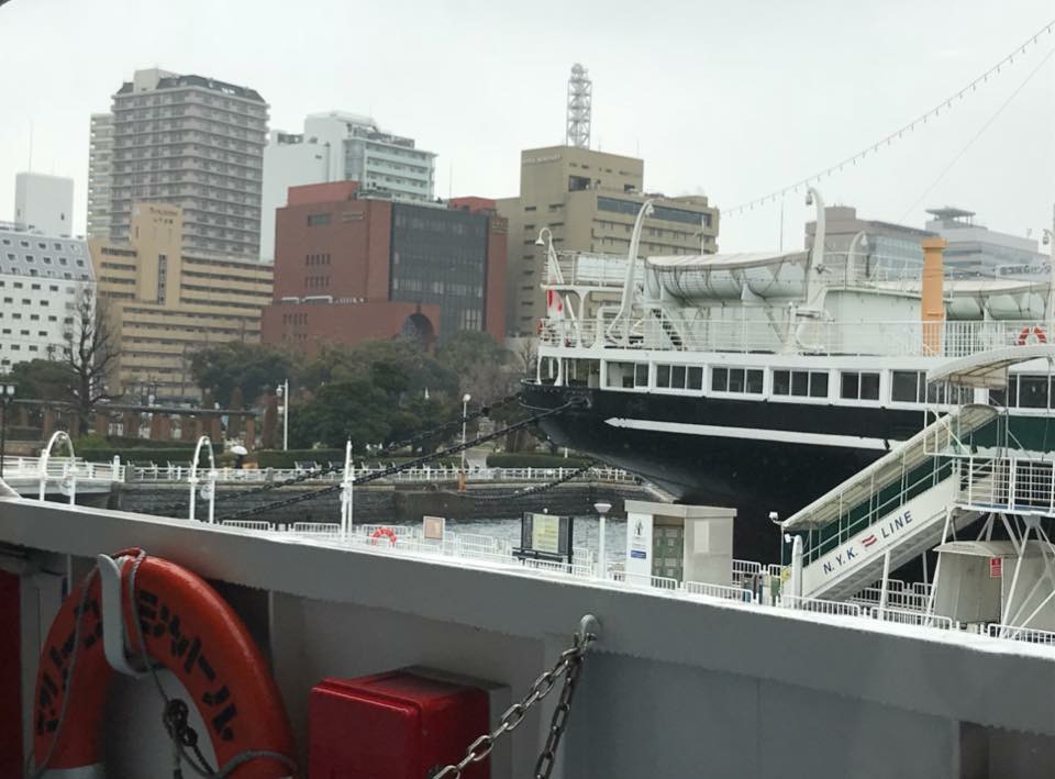 横浜港で国際コンテナ港湾としての取組を聴取