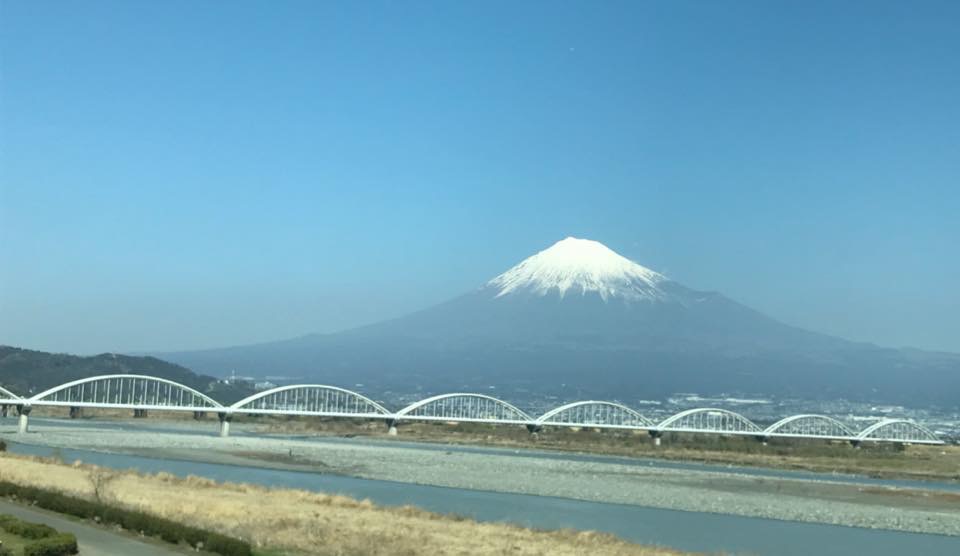 富士山を眺めつつ