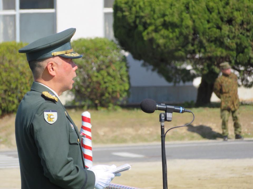 陸上自衛隊春日井駐屯地で創立51周年記念行事に出席