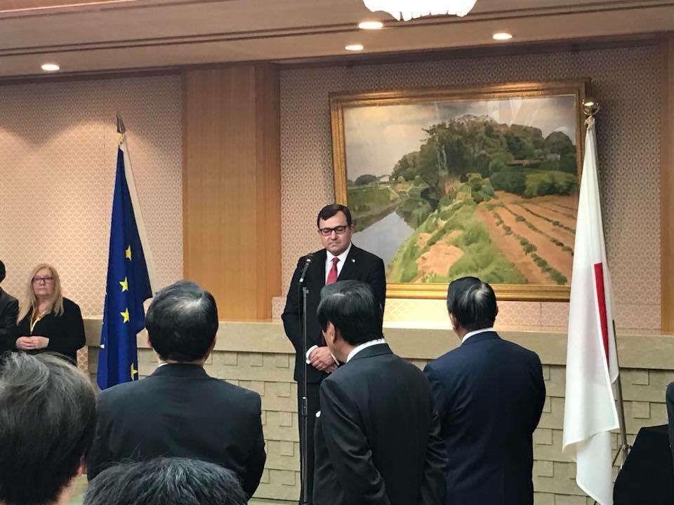 回日本・EU議員会議開催に際して、衆議院議長公邸で歓迎のレセプション