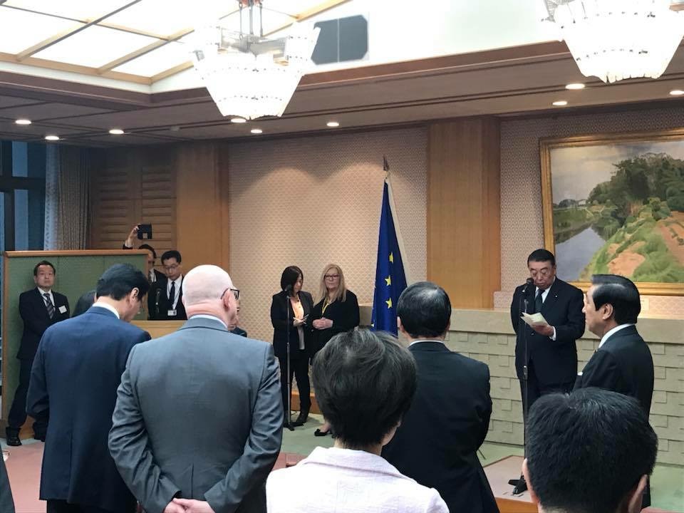 回日本・EU議員会議開催に際して、衆議院議長公邸で歓迎のレセプション