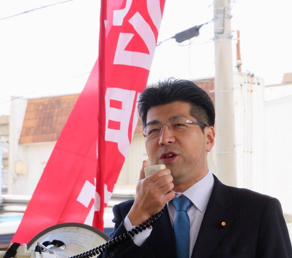 名古屋市港区で吉岡まさのぶ市議会議員候補予定者と街頭演説会