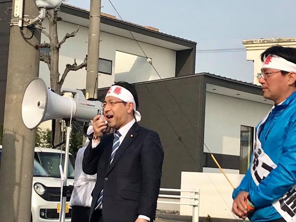 名古屋市中川区、いぬかい明佳県議会議員との街頭