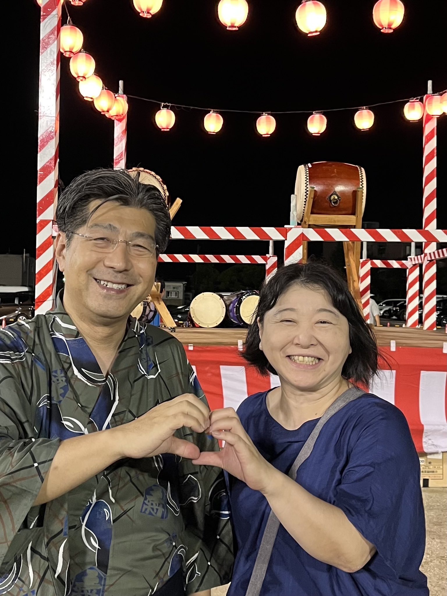 西尾市・吉良ふるさと盆踊りの集いに夫婦で