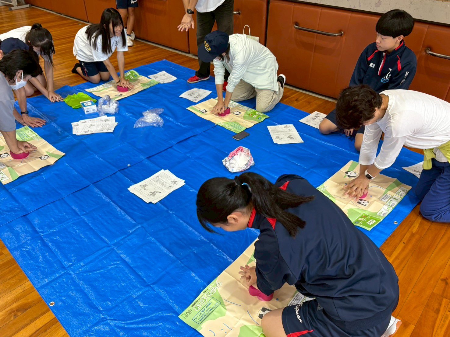 岡崎市・緑丘小学校での防災訓練に