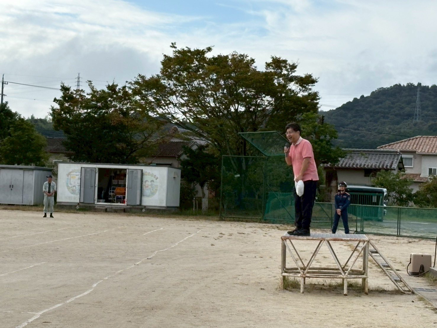 岡崎市・緑丘小学校での防災訓練に