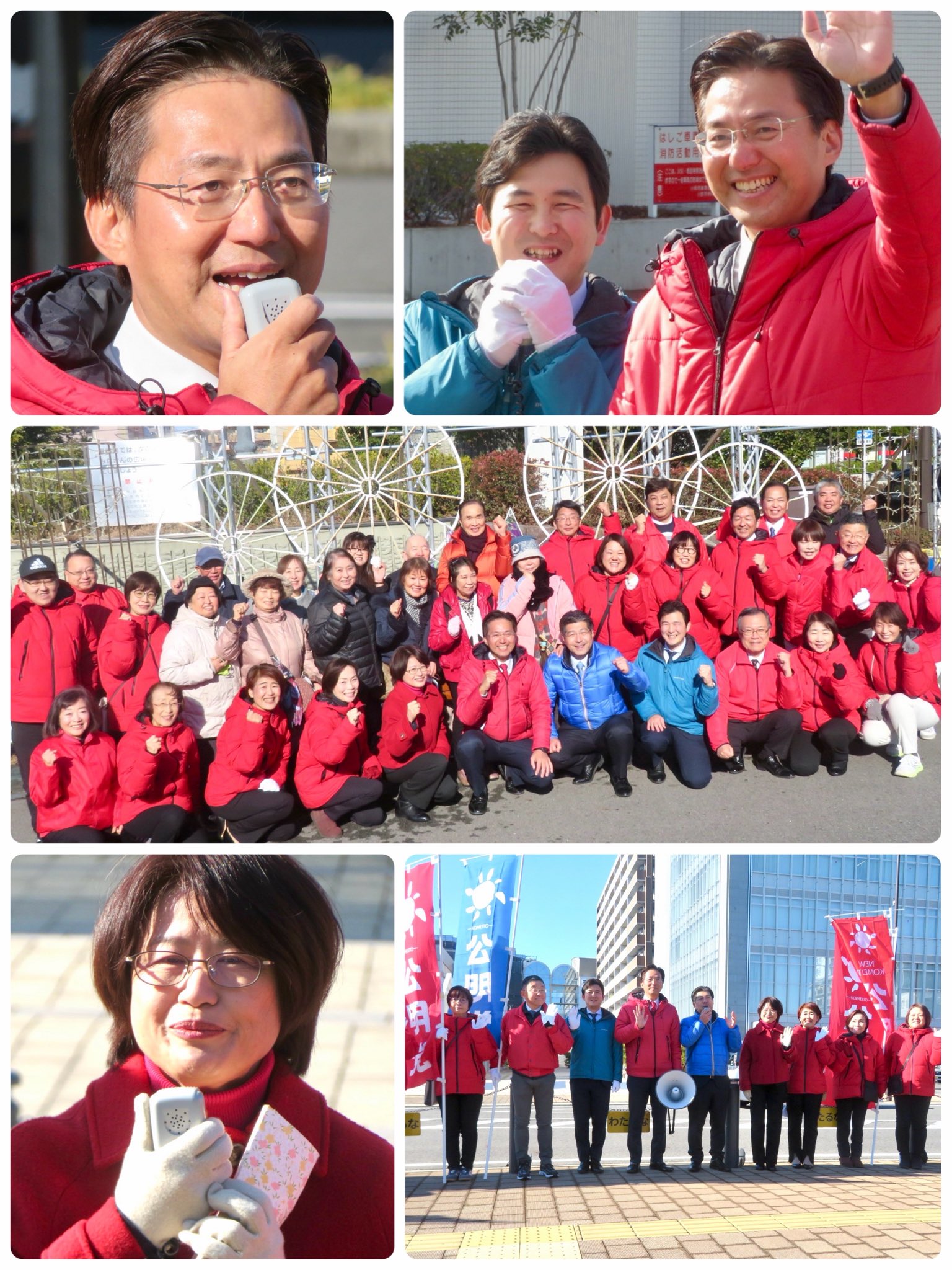 小牧駅前で成人の日記念街頭