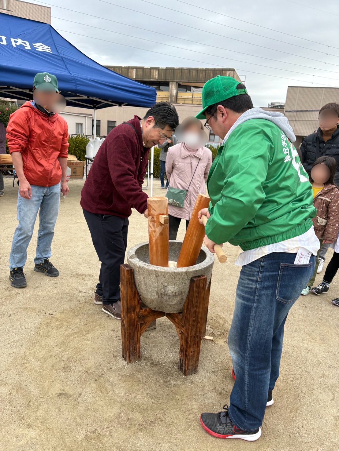 地元・岡崎市美合町の町内会もちつき大会