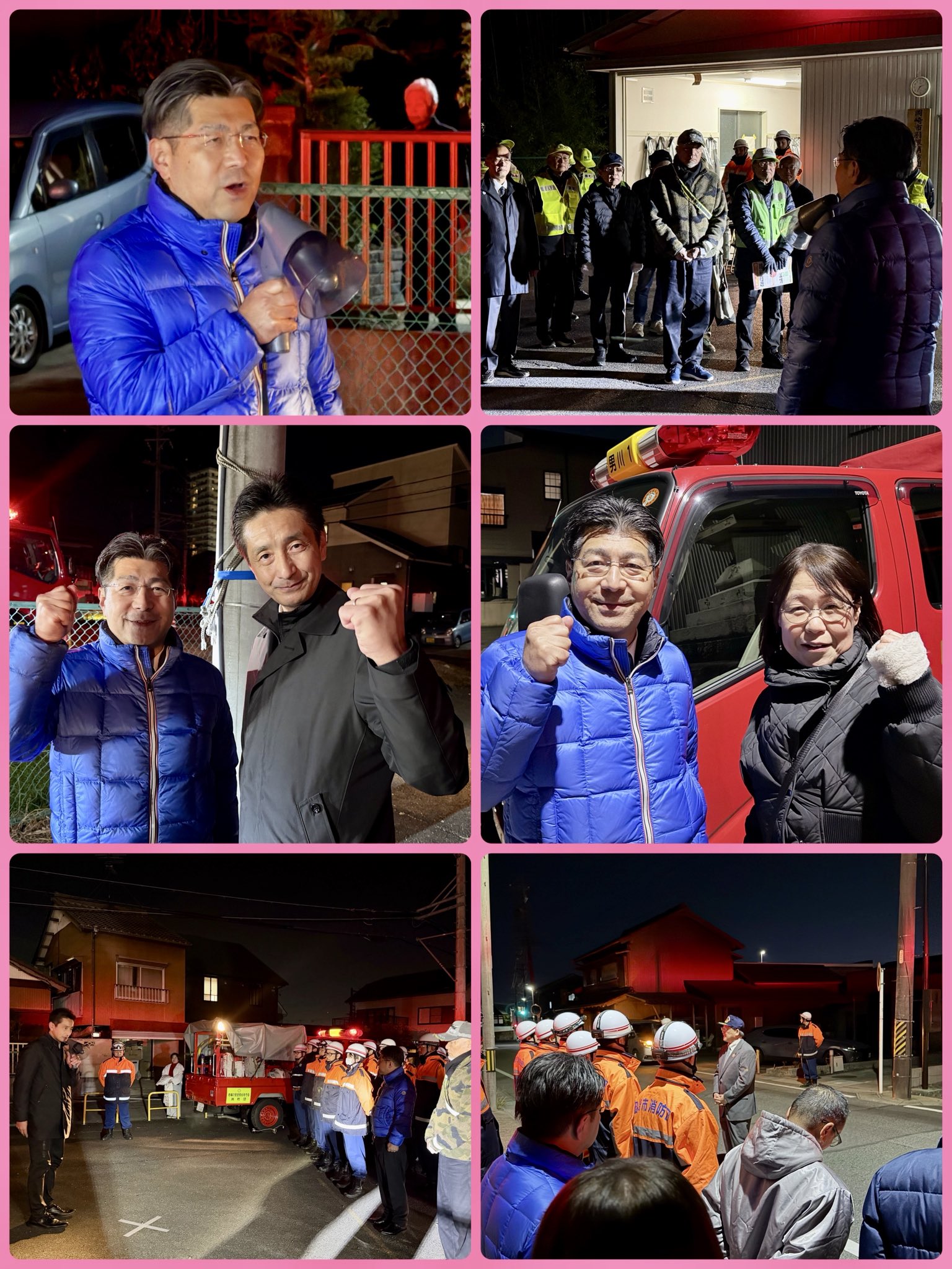岡崎市内の消防団の歳末消防特別警戒に御礼×感謝