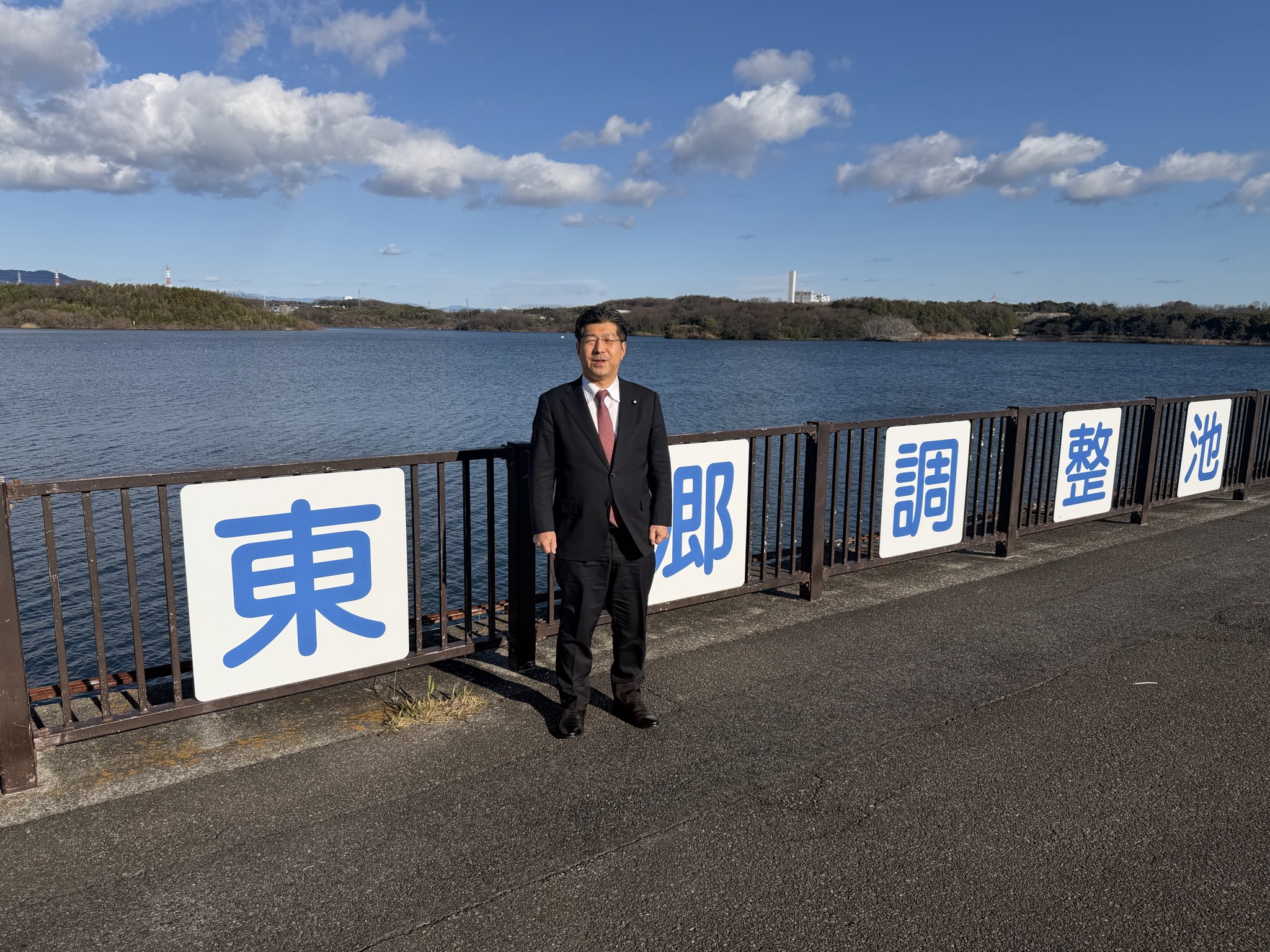 東郷町の愛知池・愛知用水水源地ほとりに