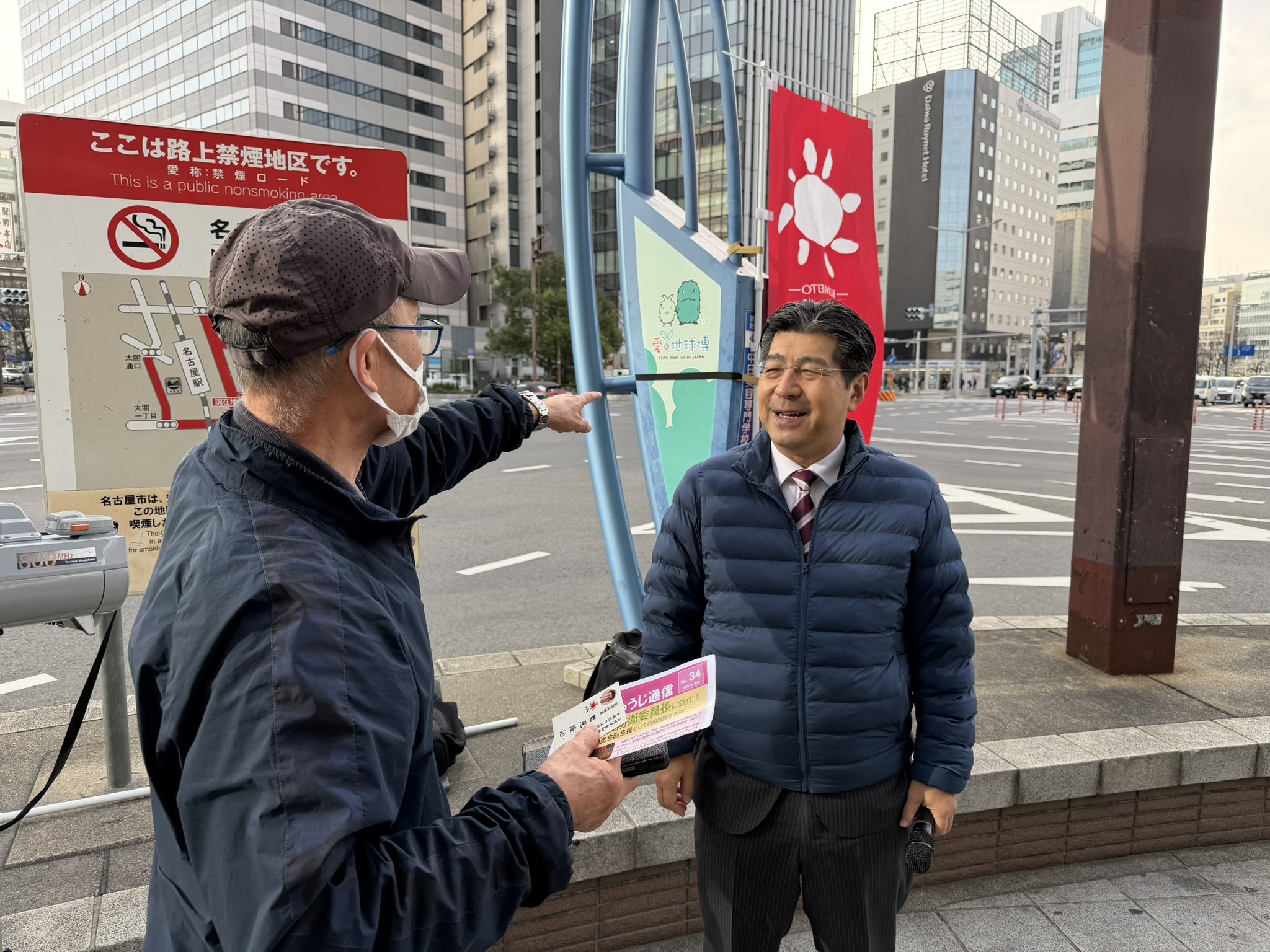 今朝も街頭演説から