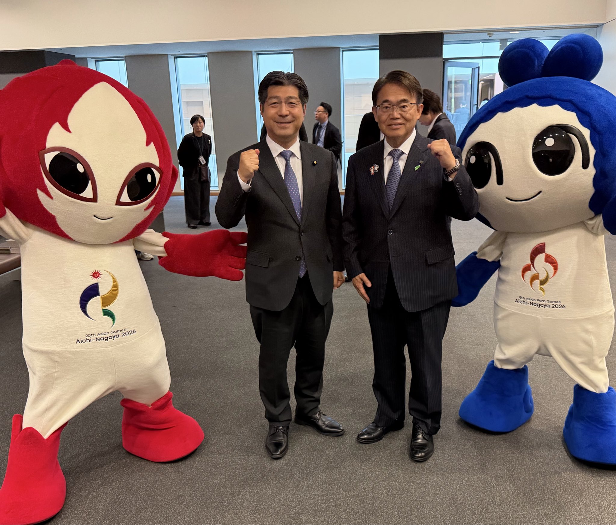 今秋、愛知県・名古屋市で開催されるアジア大会・アジアパラ大会について、大村愛知県知事より国の支援への御礼と大会成功に向けての決意表明